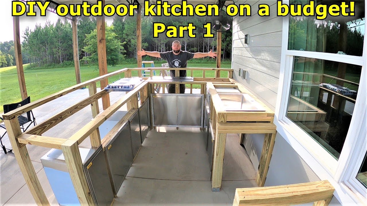 DIY Budget Outdoor Kitchen Build (Part1-Part6) - By Kelley